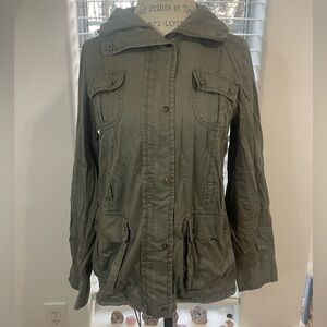 Army green utility jacket